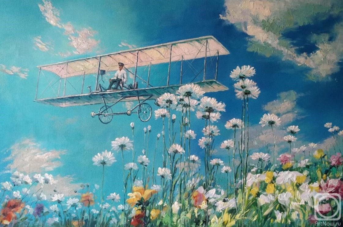 Romm Alexandr. A copy of the painting by Yevgeny Baranov. The First Flight of I. I. Sikorsky