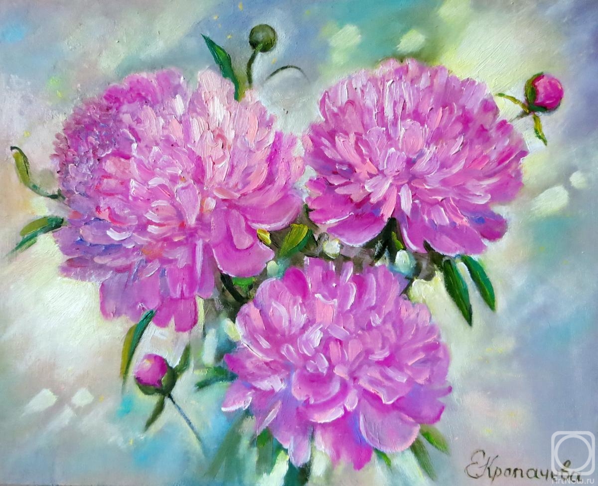 Kropacheva Elena. Bouquet of pink peonies