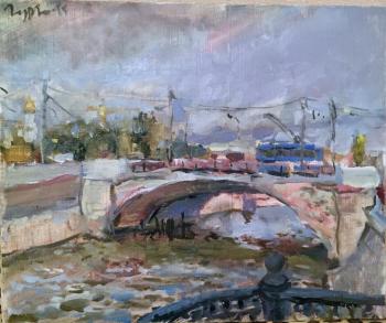 Etude of Iron bridge in Moscow. Zhmurko Anton