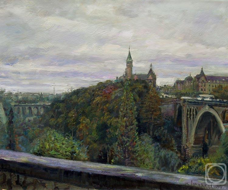 Loukianov Victor. Petrusse Valley in Luxemburg. The Bank and the Bridges