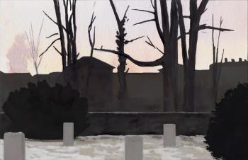 Sunset at the Soldiers' Cemetery. Romanov Egor