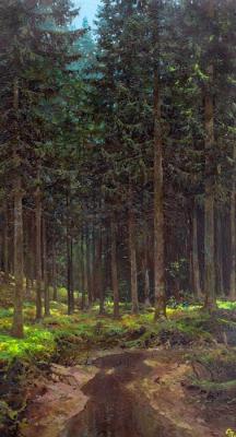 Stream in the forest. Sergeev Oleg