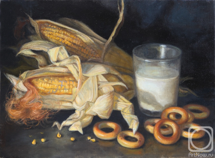 Shumakova Elena. Still life with corn