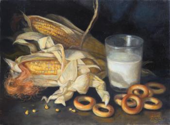 Still life with corn. Shumakova Elena