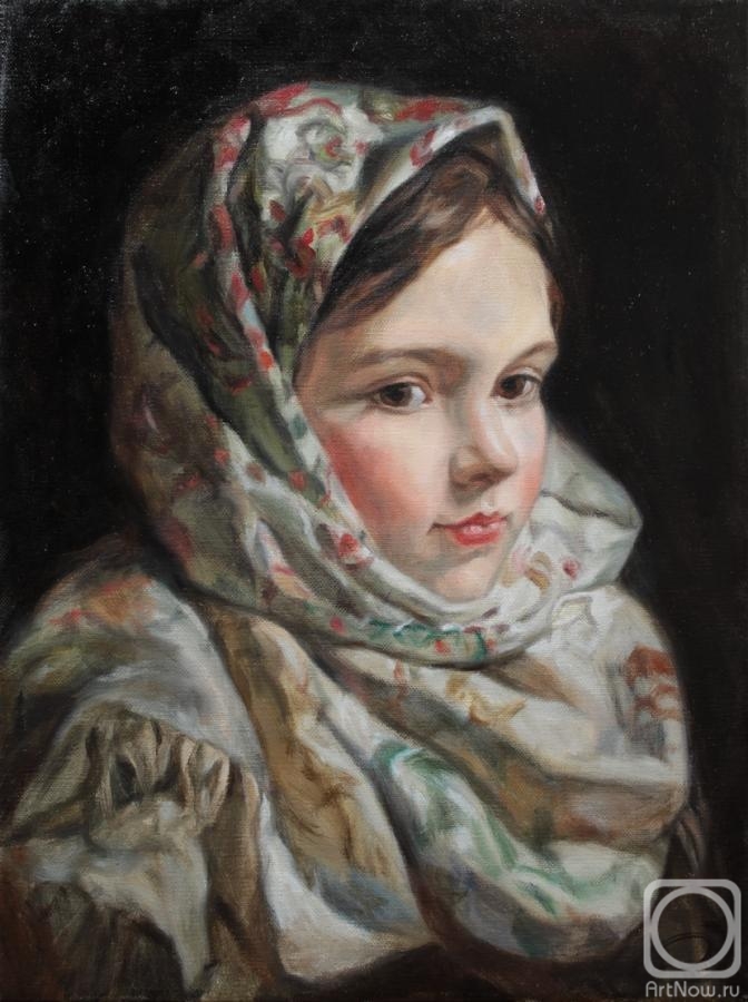 Rychkov Ilya. Copy of the painting by an unknown artist "Girl"