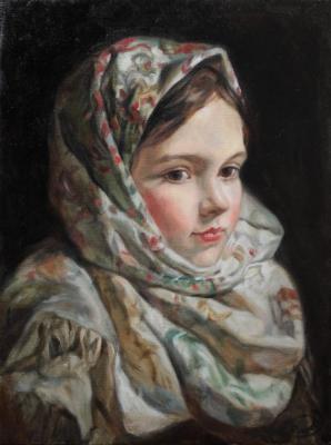 Copy of the painting by an unknown artist "Girl". Rychkov Ilya