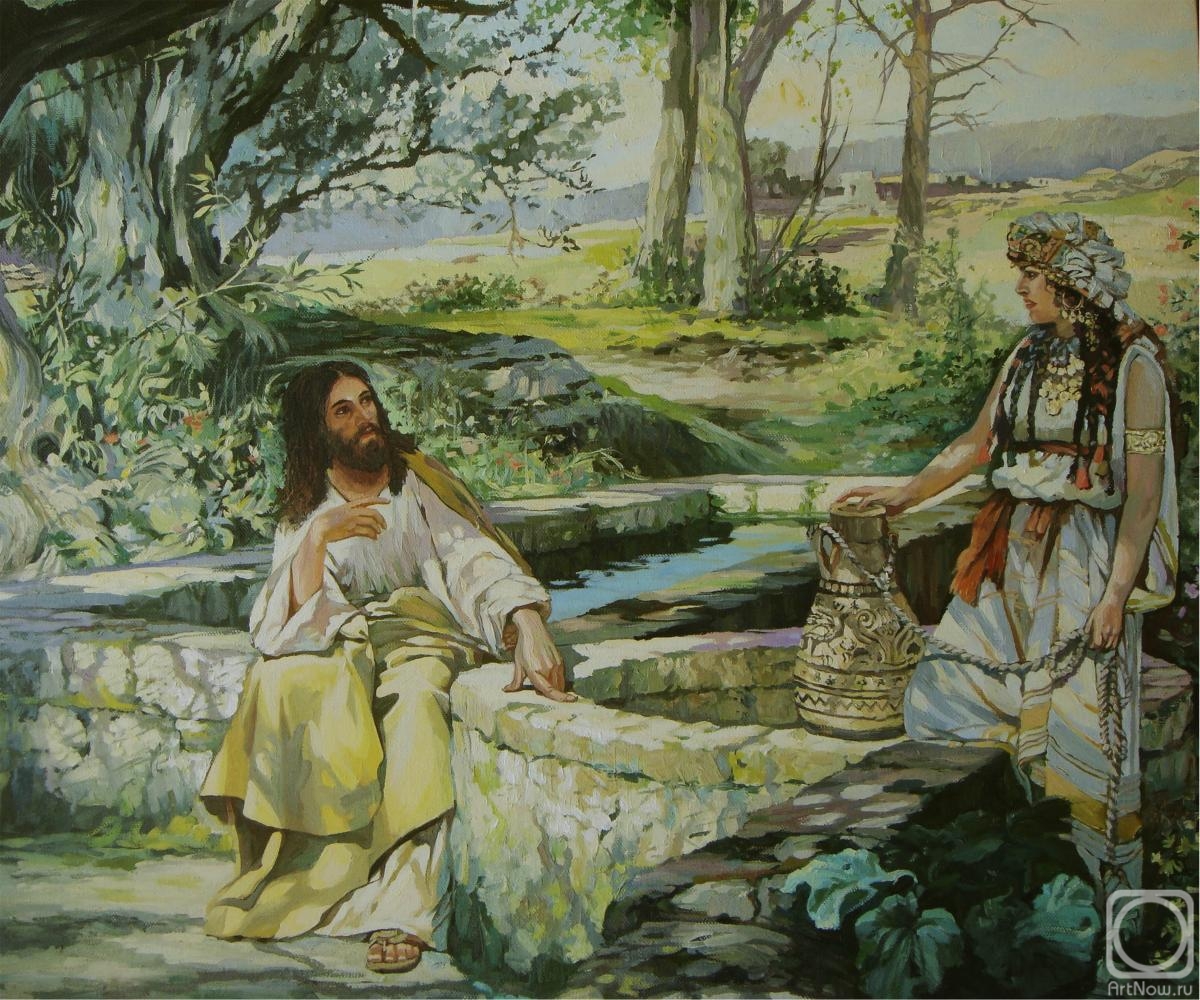 Sergeev Andrey. Christ and the Samaritan woman. Copy of the painting by G. Semiradsky