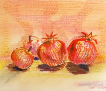 Pomegranates and apples. Petrovskaya-Petovraji Olga