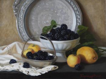 Still life with blackberries