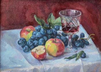 Still life with grapes. Ilin Aleksandr