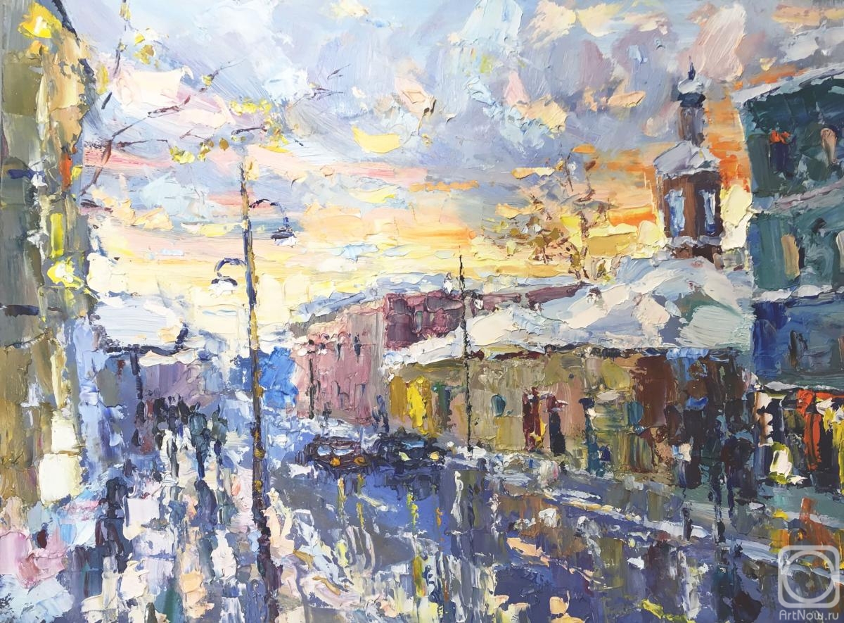 Gavlina Mariya. "Snow evening" Moscow, Pyatnitskaya str