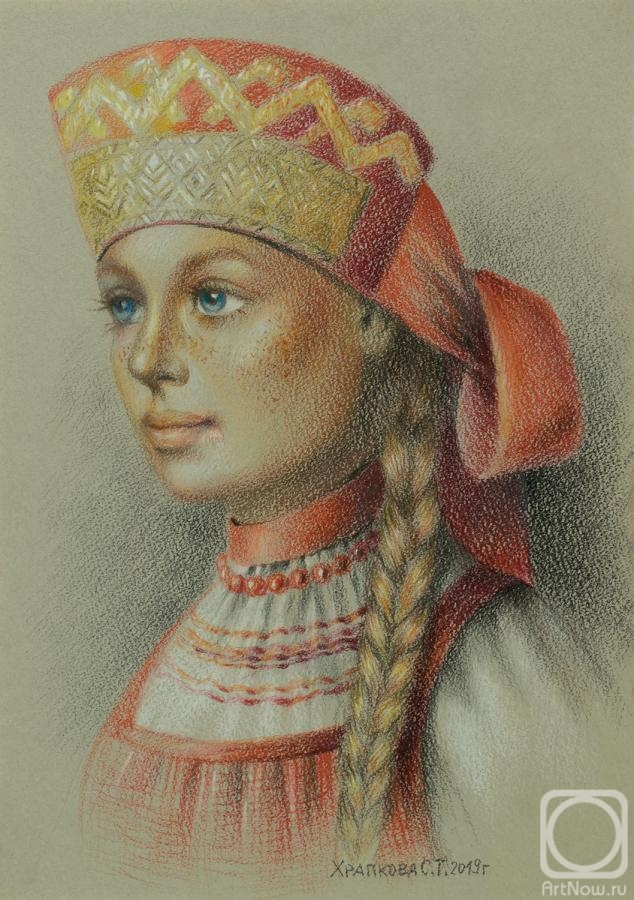 Khrapkova Svetlana. Girl in Russian costume