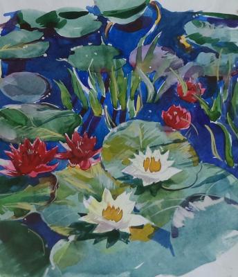 Dobrovolskaya Gayane Khachaturovna. Water lilies, lotus