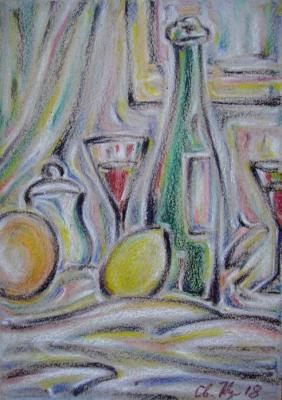 Still life with lemon and grapefruit