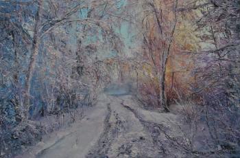 Footprints in the snow. Vokhmin Ivan