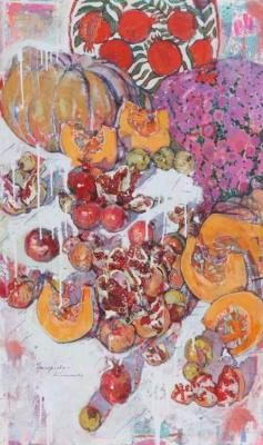 Pumpkins and pomegranates. Grigorieva-Klimova Olga
