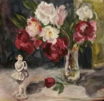 Peonies and dancer