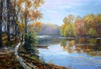 Autumn mosaic (Road Along The River Bank). Efimova Tatiana