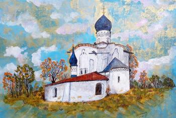 Church of the assumption in Meletovo. Pskov oblast. Volkhonskaya Liudmila