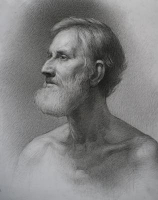 Portrait of an old man. Dordyuk Dmitriy