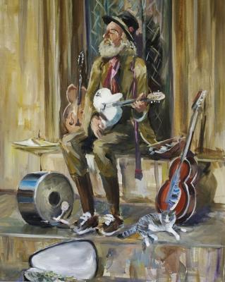 The old man and the cat. Korolev Andrey