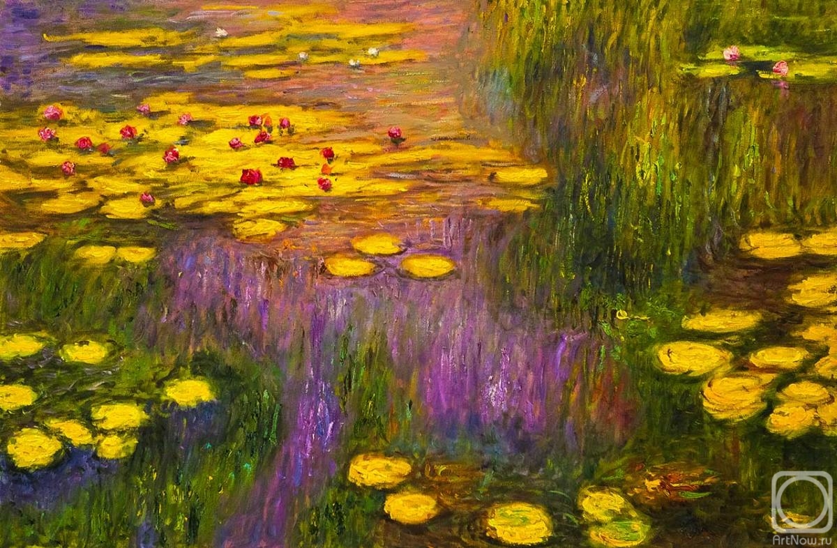 Kamskij Savelij. Water Lilies, N 38, copy painting by Claude Monet