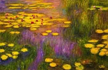 Water Lilies, N 38, copy painting by Claude Monet. Kamskij Savelij