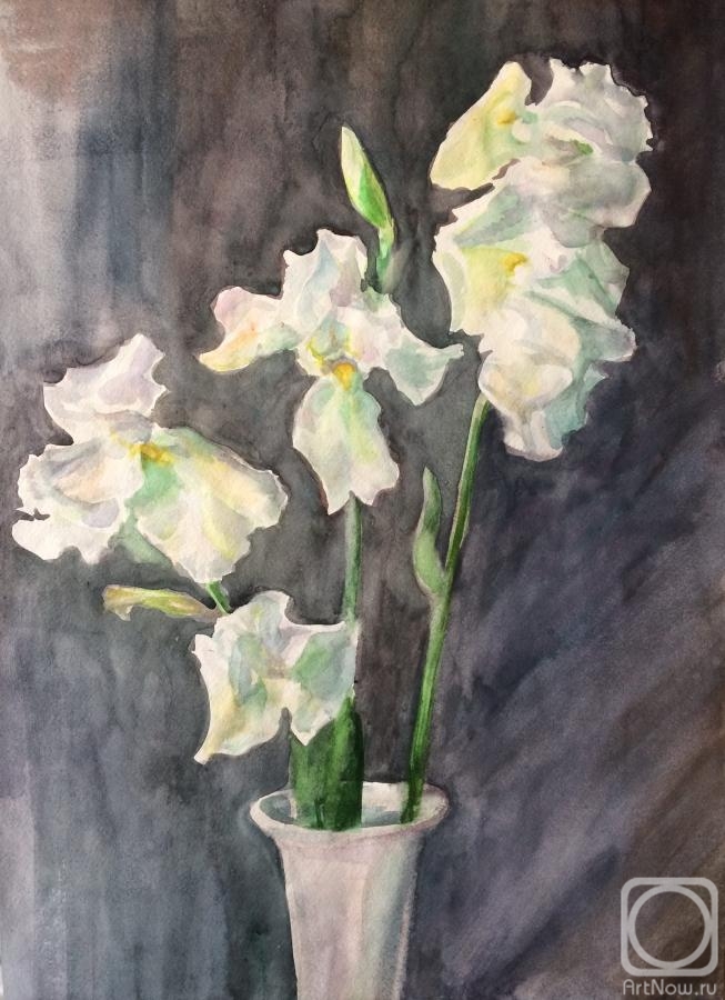 Tsebenko Natalia. Study with white irises