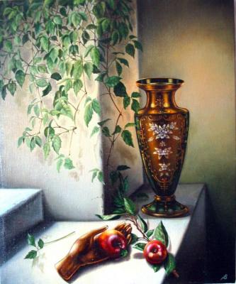 Still-life with a Vase and Apples. Abaimov Vladimir