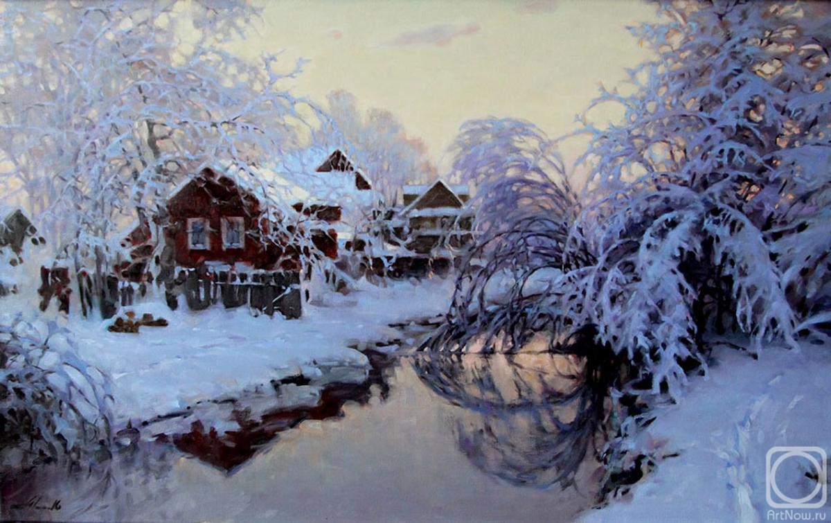 Nemakin Aleksandr. Winter landscape with a river