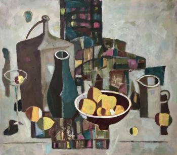 Jug, fruits and a mug. Bykov Sergey