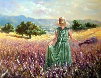 On a lavender field. kulikov dmitrii