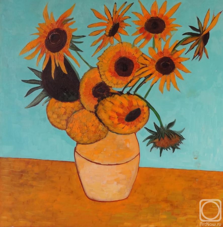 Degtiarev Ivan. Sunflowers Van Gogh