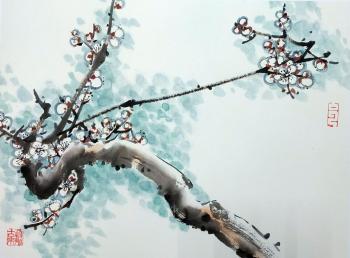 Four Noble. Flowering plum (Oriental Color). Mishukov Nikolay