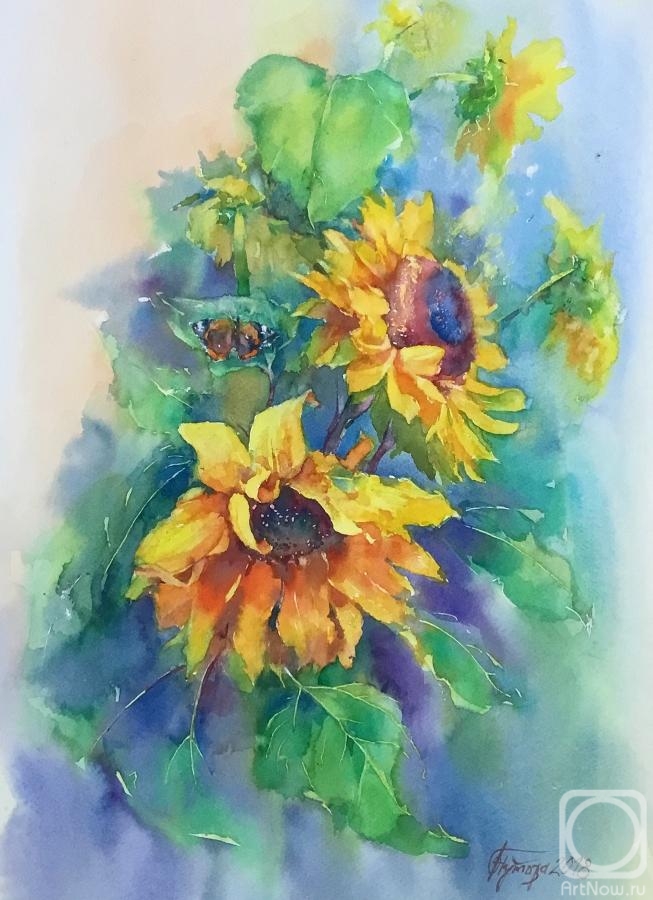 Gnutova Olga. Sunflowers from Peterhof
