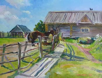 Horse at the stable. Kruglova Irina