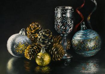 Christmas still life (Glass Balls). Khrapkova Svetlana