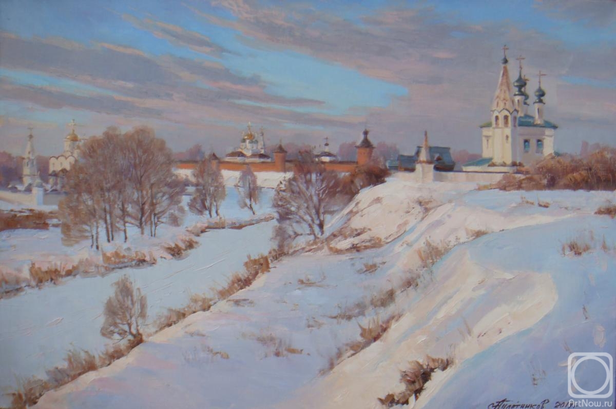 Plotnikov Alexander. Suzdal. Winter evening at the walls of the 3 monasteries