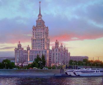 Moscow. Stalin's high-rise on the embankment of Taras Shevchenko