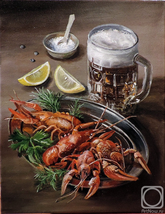 Vorobyeva Olga. Beer and crawfish