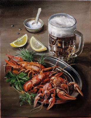 Beer and crawfish. Vorobyeva Olga