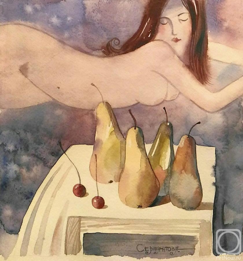 Serjantova Olesja. Nude and pear