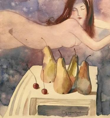 Nude and pear. Serjantova Olesja