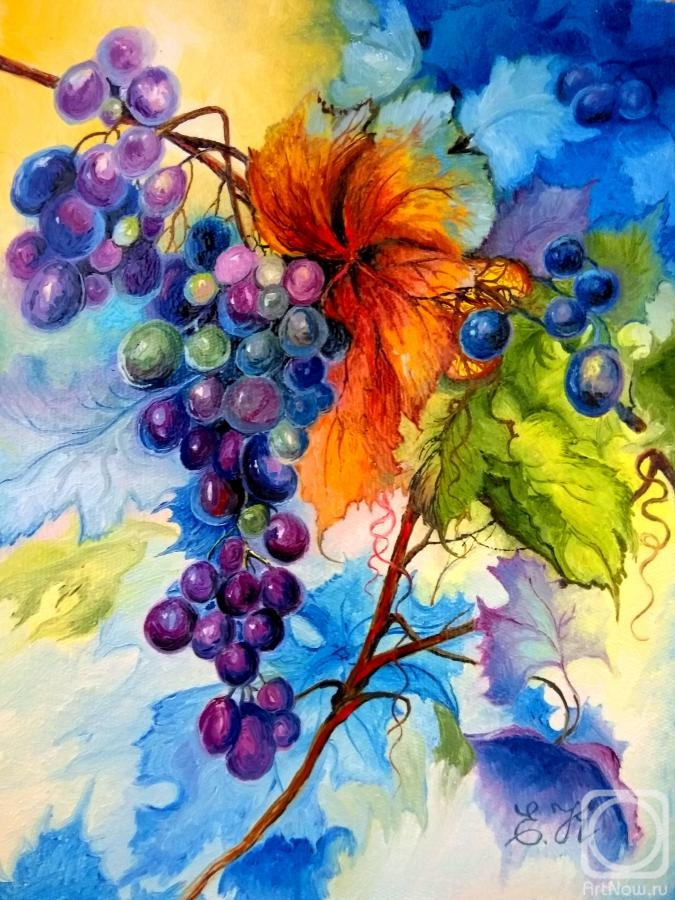 Korableva Elena. Grapes. (Based on the work of Paula White)