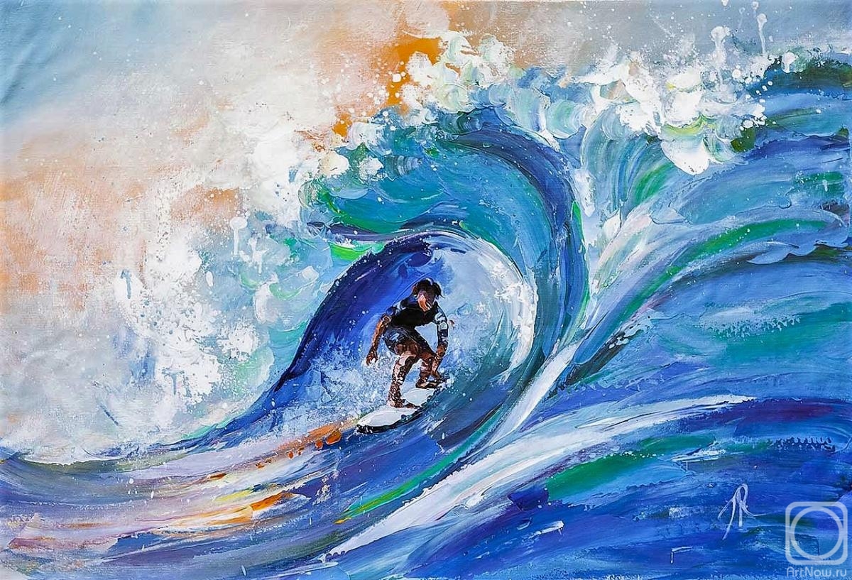 Rodries Jose. Surfing on the big waves