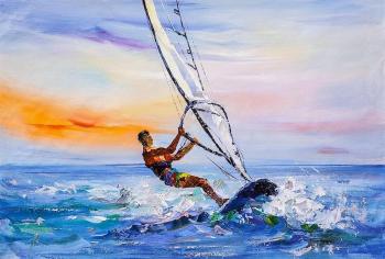Windsurfing. Waves and Sail. Rodries Jose