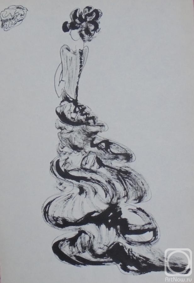 Vasileva Lyudmila. Sketch. Cabbage leaf