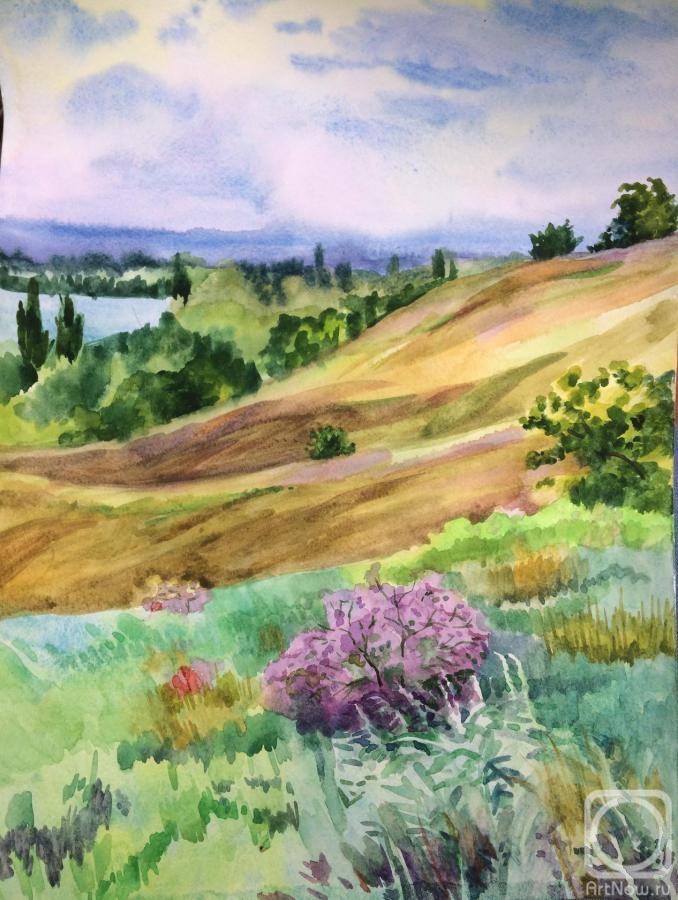 Холмы картины. Живопись Цебенко Натальи. Холмы живопись. Пейзаж холмы акварель. Картина холмов.