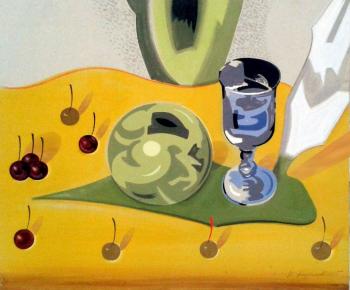 Still life with cherries