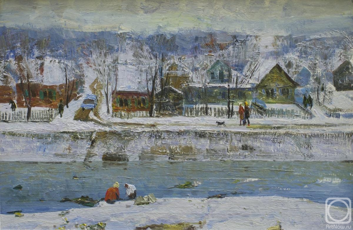 Mekhed Vladimir. On river in winter